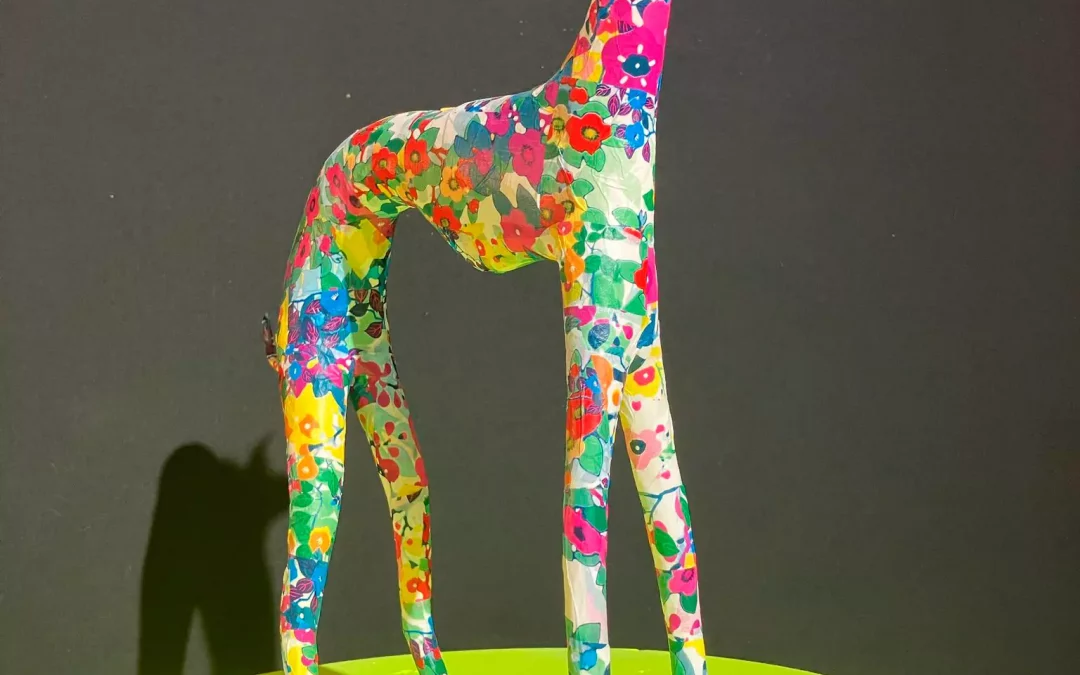 Galgo colores flores